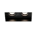 Indbygnings loftlampe HYDE SQ 2-flammer GU10 IP20, sort mat 