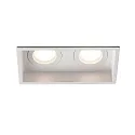 Indbygnings loftlampe HYDE SQ 2-flammer GU10 IP44, hvid mat 