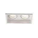 Indbygnings loftlampe HYDE SQ 2-flammer GU10 IP20, hvid mat 