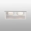 Faro Indbygnings loftlampe HYDE SQ 2-flammer GU10 IP20, hvid mat 