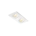 Indbygnings loftlampe RADON RCT 2-flammer GU10 IP20, hvid mat 