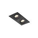 Indbygnings loftlampe RADON RCT 2-flammer GU10 IP20, sort mat 