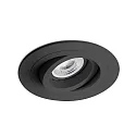 Indbygnings loftlampe RADON R GU10 IP20, sort mat 