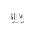 Faro wall luminaire STAN 2L up / down GU10 IP20, white matt 