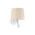wall luminaire SAMBA E27 IP20, beige, white matt 