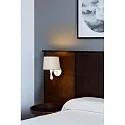 Faro Væglampe SAMBA E27 IP20, beige, hvid mat 