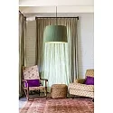 Faro pendant luminaire SAMBA E27 IP20, green, black matt 