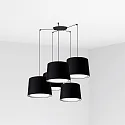 Pendel CONGA 5-flammer E27 IP20, sort mat 