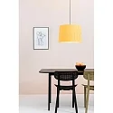 Faro Pendel SAMBA E27 IP20, gul, sort mat 