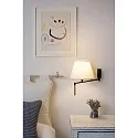 Væglampe RON E27 IP20, beige, mørkegrå 