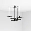 Pendel PLAT 5-flammer E27 IP20, sort mat 