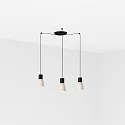 Pendel KOMBO 3-flammer E27 IP20, beige, sort mat 