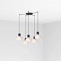 Pendel KOMBO 5-flammer E27 IP20, beige, sort mat 