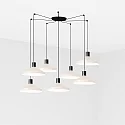 Pendel KOMBO 7-flammer E27 IP20, beige, sort mat 