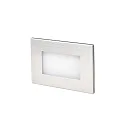 Faro Vægindbygningslampe GRON firkantet, omskiftelig, med diffuser IP65, nikkel satin 
