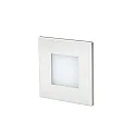 Faro Vægindbygningslampe FROL  firkantet, med diffuser IP65, nikkel satin 