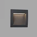 Faro Vægindbygningslampe SEDNA SQ140 firkantet, indirekte, omskiftelig IP65, mørkegrå 
