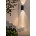 Faro Udendørs wall luminaire THON 2-flammer LED IP55, mørkegrå 