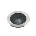 Gulvindbygningslampe GEISER 260 / 10° rund, justerbar, passabel IP67, rustfrit stål, satin 