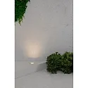 Faro Gulvindbygningslampe GEISER 130 WALLWASHER rund, stiv, asymmetrisk IP67, rustfrit stål, satin 