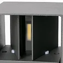 Faro Udendørs wall luminaire OLAN 2-flammer LED IP65, mørkegrå 