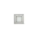 Gulvindbygningslampe LED 18 SQ HIGH POWER stiv, firkantet IP67, rustfrit stål, satin 