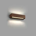 outdoor wall luminaire DORO 220 2 flames LED IP65, rust brown 