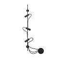 Udendørs wall luminaire CLAP 3-flammer LED IP65, sort 