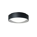 wall and ceiling luminaire PREMIUM ARCHITEKTUR Ø 30,8cm round IP40, black, metal grey dimmable