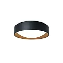 wall and ceiling luminaire PREMIUM ARCHITEKTUR Ø 30,8cm round IP40, black, copper brown dimmable