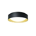 wall and ceiling luminaire PREMIUM ARCHITEKTUR Ø 30,8cm round IP40, gold, black dimmable