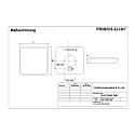 Frisch-Licht LED Wall and Ceiling luminaire, square, 13W, 4000K, 1500lm, IP54, white