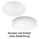 Væg- og Loftlampe 7465 Ø 36cm IP65, hvid dæmpbar