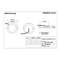 Frisch-Licht LED Recessed Downlight, 12W, 4000K, 1100lm, round, IP54, DALI dimmable, white