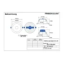 Frisch-Licht LED Recessed Downlight, 20W, 3000K, 2000lm, IP20, faceted reflector, white