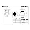 Frisch-Licht Downlight EDL2200A.0883 omskiftelig, gå tilbage IP44, hvid 