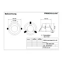Frisch-Licht Downlight EDL2203A.1583 omskiftelig, gå tilbage IP44, hvid 