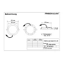 LED Recessed Downlight, 48W, 3000K, 4000lm, IP44, DALI dimmable, very flat, white