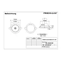 Frisch-Licht LED Recessed Downlight, GU10, 5W, 3000K, 500lm, IP20, swivelling, white