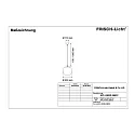 Frisch-Licht LED Ball Pendant luminaire glass, 22W, 3000K, 2600lm, IP40, chrome