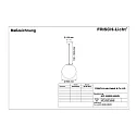 Frisch-Licht LED Ball Pendant luminaire glass, 44W, 4000K, 5500lm, IP40, white