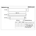 Lysbøjle MICROPAL®, UGR<19 / 567MM / 840 overflademonteret version, DALI styrbar, direkte IP40, sort 