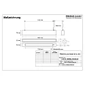 Frisch-Licht Lysbøjle MICROPAL®, UGR<19 / 1407MM / 830 DALI styrbar, direkte, med suspensionssæt IP40, sort dæmpbar