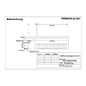 Frisch-Licht LED Pendant grid luminaire direct / indirect, 39W, 3000K, 5100lm, IP20, UGR < 19, DALI dimmable, white