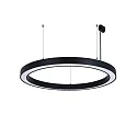 pendant luminaire Ø 62CM DALI controllable, CCT Switch, direct, UGR < 19, ring shape IP40, black dimmable