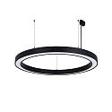 pendant luminaire Ø 80CM CCT Switch, direct, UGR < 19, multipower, ring shape IP40, black 