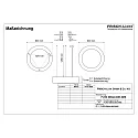 Frisch-Licht pendant luminaire Ø 80CM CCT Switch, direct, UGR < 19, multipower, ring shape IP40, black 
