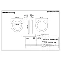 Frisch-Licht pendant luminaire Ø 98CM CCT Switch, direct, UGR < 19, multipower, ring shape IP40, black 