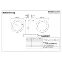 Frisch-Licht pendant luminaire Ø 115.5CM DALI controllable, CCT Switch, direct, UGR < 19, ring shape IP40, white dimmable