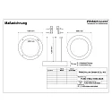 pendant luminaire Ø 189CM DALI controllable, CCT Switch, direct, UGR < 19, ring shape IP40, black dimmable